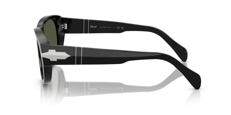 Persol Unisex PO0050S 95/31 Occhiali da sole Acetato Nero Verde Geometrica Normale miniatura 3