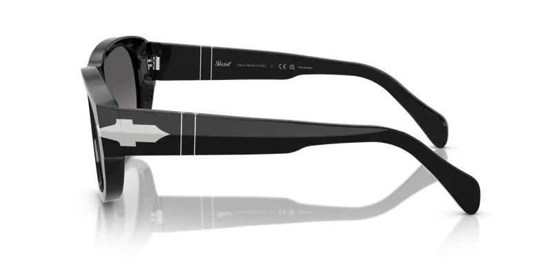 Persol Unisex PO0050S 95/M3 Occhiali da sole Acetato Nero Grigio Geometrica Polarizzata Sfumato miniatura 3