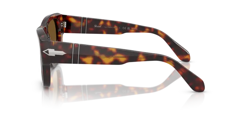 Persol Unisex PO0054S 24/M2 Occhiali da sole Acetato Tartaruga Marrone Pillow Polarizzata Sfumato miniatura 3