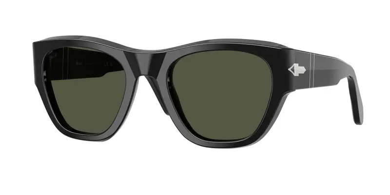 Persol Unisex PO0054S  95/31 Occhiali da sole Acetato Nero Verde Pillow Normale