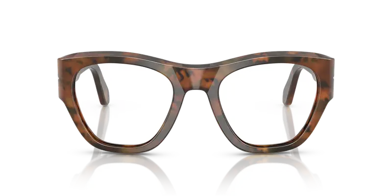 Persol Unisex PO0054V 108 Montature da vista Acetato Tartaruga Trasparente Pillow Normale miniatura 2