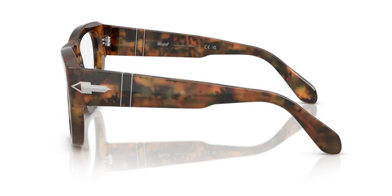 Persol Unisex PO0054V 108 Montature da vista Acetato Tartaruga Trasparente Pillow Normale miniatura 3