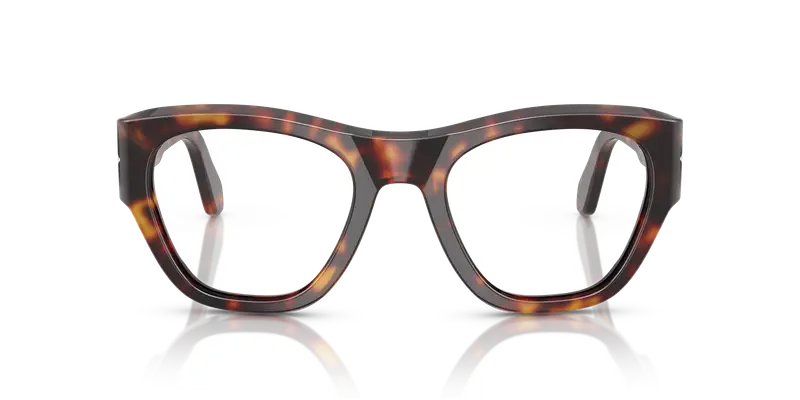 Persol Unisex PO0054V 24 Montature da vista Acetato Tartaruga Trasparente Pillow Normale miniatura 2