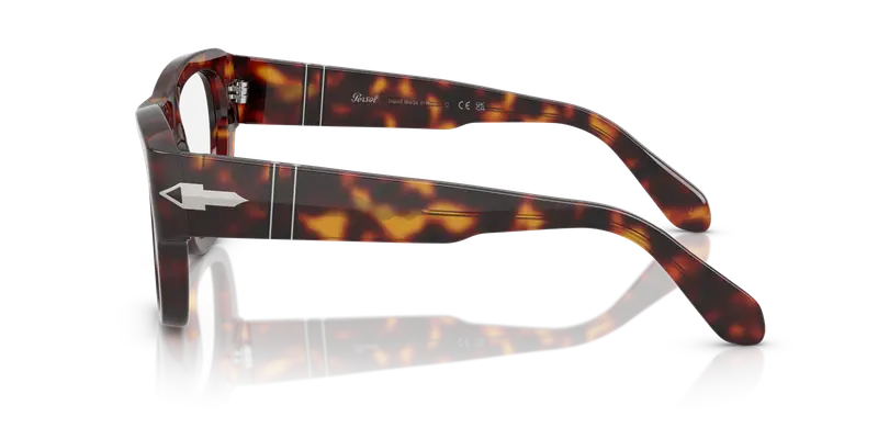 Persol Unisex PO0054V 24 Montature da vista Acetato Tartaruga Trasparente Pillow Normale miniatura 3