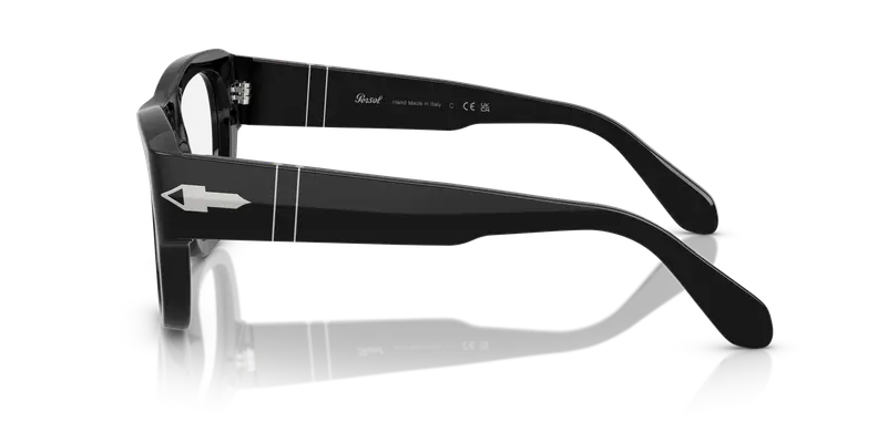 Persol Unisex PO0054V 95 Montature da vista Acetato Nero Trasparente Pillow Normale miniatura 3