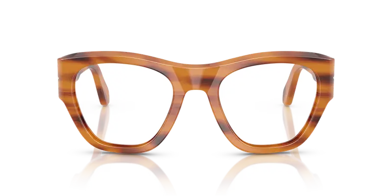 Persol Unisex PO0054V 960 Montature da vista Acetato Tartaruga Trasparente Pillow Normale miniatura 2