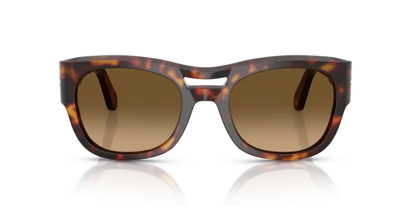 Persol Unisex PO0064S 24/M2 Occhiali da sole Acetato Tartaruga Marrone Pillow Polarizzata Sfumato miniatura 2