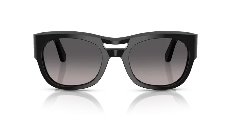 Persol Unisex PO0064S 95/M3 Occhiali da sole Acetato Nero Grigio Pillow Polarizzata Sfumato miniatura 2