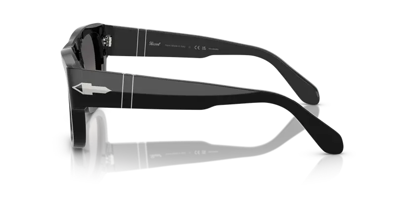 Persol Unisex PO0064S 95/M3 Occhiali da sole Acetato Nero Grigio Pillow Polarizzata Sfumato miniatura 3