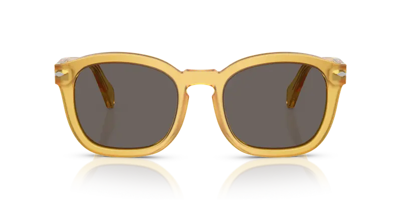 Persol Unisex PO0082S 204/B1 Occhiali da sole Acetato Giallo Grigio Geometrica Normale miniatura 2