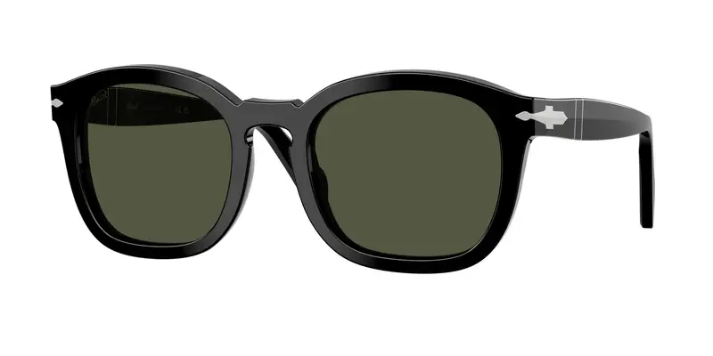 Persol Unisex PO0082S  95/31 Occhiali da sole Acetato Nero Verde Geometrica Normale