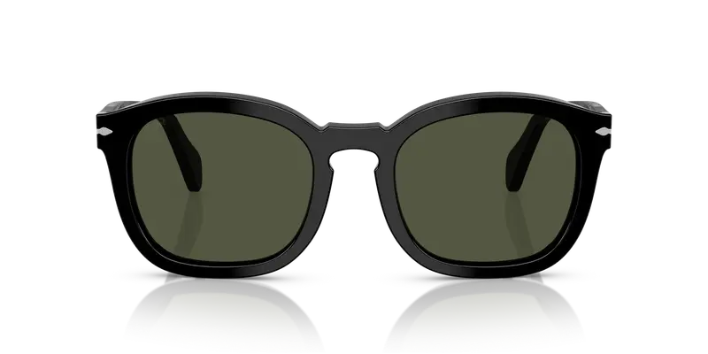 Persol Unisex PO0082S 95/31 Occhiali da sole Acetato Nero Verde Geometrica Normale miniatura 2