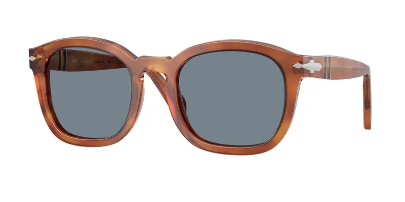 Persol Unisex PO0082S  96/56 Occhiali da sole Acetato Marrone Blu Geometrica Normale