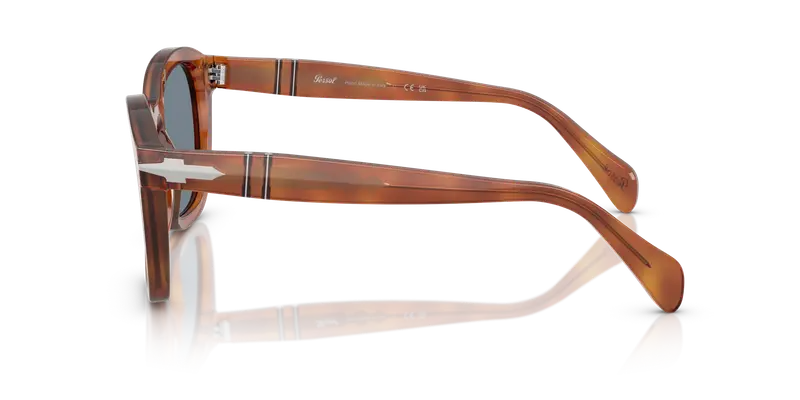 Persol Unisex PO0082S 96/56 Occhiali da sole Acetato Marrone Blu Geometrica Normale miniatura 3