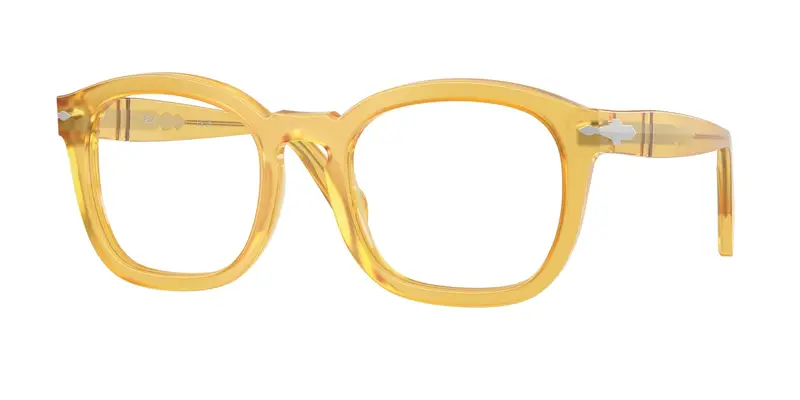 Persol Unisex PO0082V  204 Montature da vista Acetato Giallo Trasparente Pillow Normale