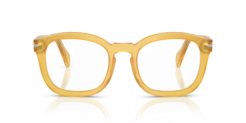 Persol Unisex PO0082V 204 Montature da vista Acetato Giallo Trasparente Pillow Normale miniatura 2
