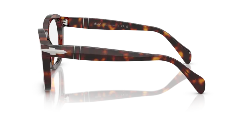 Persol Unisex PO0082V 24 Montature da vista Acetato Tartaruga Trasparente Pillow Normale miniatura 3