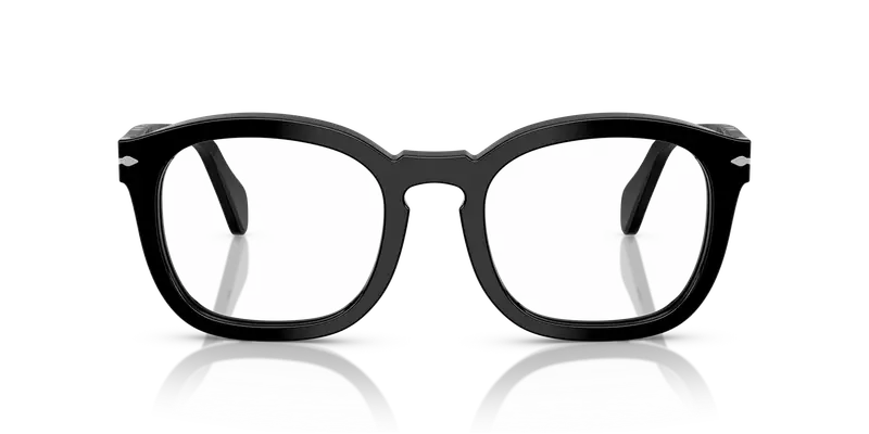 Persol Unisex PO0082V 95 Montature da vista Acetato Nero Trasparente Pillow Normale miniatura 2