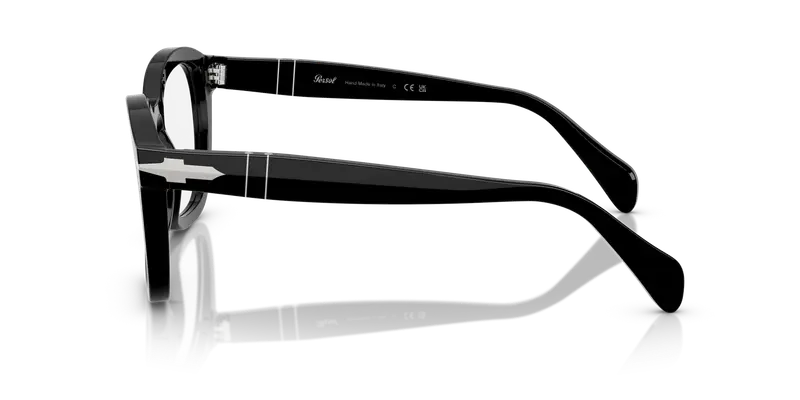 Persol Unisex PO0082V 95 Montature da vista Acetato Nero Trasparente Pillow Normale miniatura 3