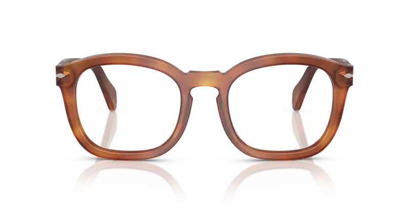 Persol Unisex PO0082V 96 Montature da vista Acetato Marrone Trasparente Pillow Normale miniatura 2