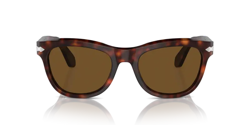 Persol Unisex PO0086S 24/57 Occhiali da sole Acetato Tartaruga Marrone Pillow Polarizzata miniatura 2