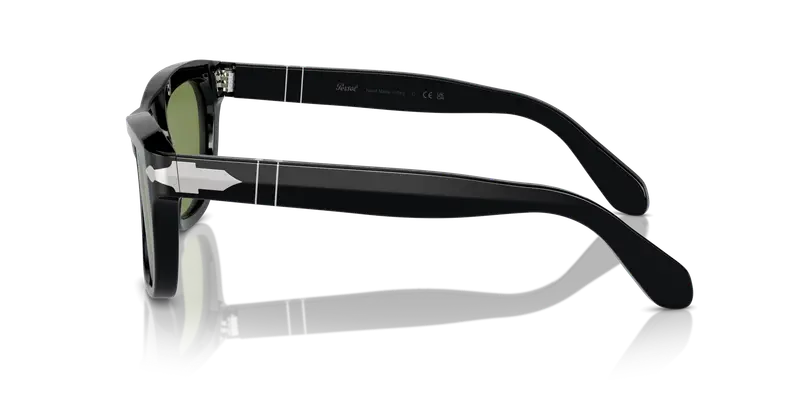 Persol Unisex PO0086S 95/4E Occhiali da sole Acetato Nero Verde Pillow Normale Antiriflesso miniatura 3