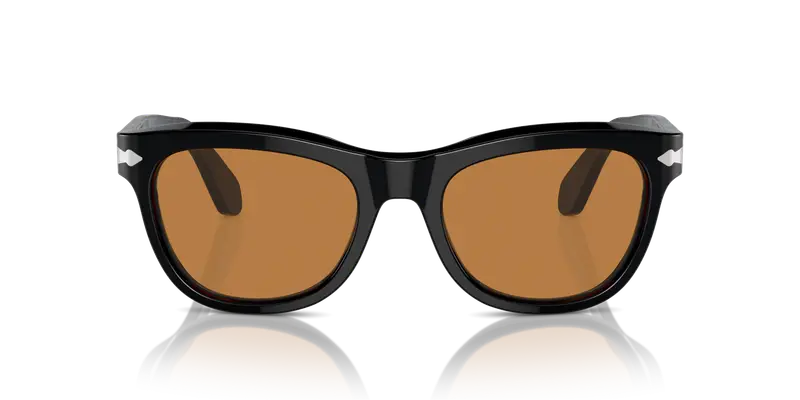 Persol Unisex PO0086S 95/53 Occhiali da sole Acetato Nero Giallo Pillow Normale Antiriflesso miniatura 2