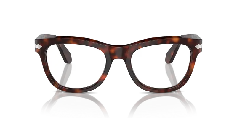 Persol Unisex PO0086V 24 Montature da vista Acetato Tartaruga Trasparente Pillow Normale miniatura 2