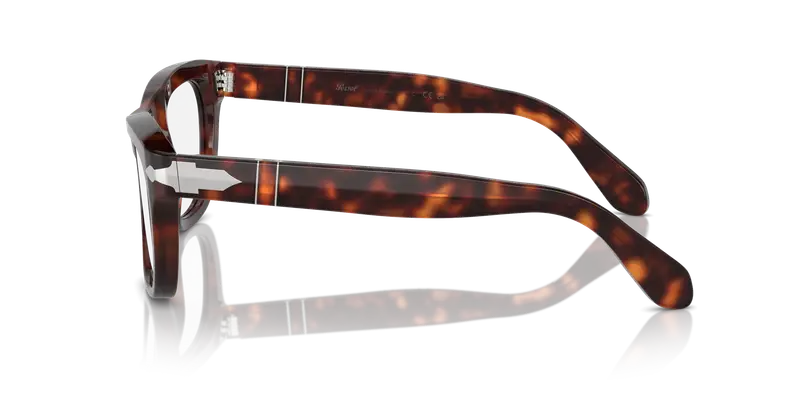 Persol Unisex PO0086V 24 Montature da vista Acetato Tartaruga Trasparente Pillow Normale miniatura 3