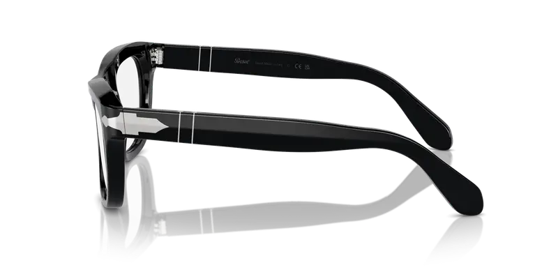 Persol Unisex PO0086V 95 Montature da vista Acetato Nero Trasparente Pillow Normale miniatura 3