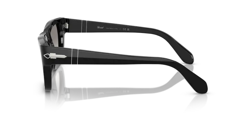 Persol Unisex PO0091S 95/32 Occhiali da sole Acetato Nero Grigio Farfalla Normale Sfumato miniatura 3