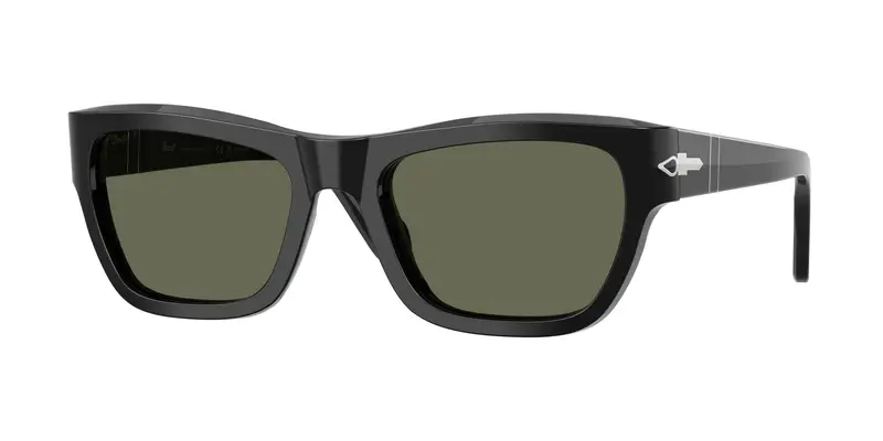 Persol Unisex PO0091S  95/58 Occhiali da sole Acetato Nero Verde Farfalla Polarizzata