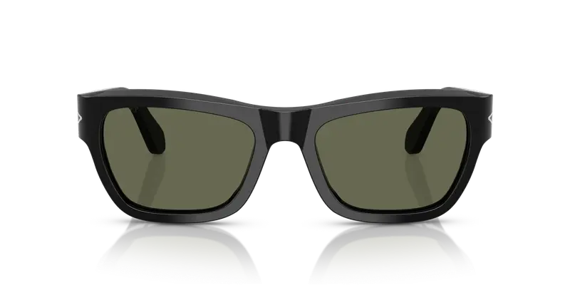 Persol Unisex PO0091S 95/58 Occhiali da sole Acetato Nero Verde Farfalla Polarizzata miniatura 2