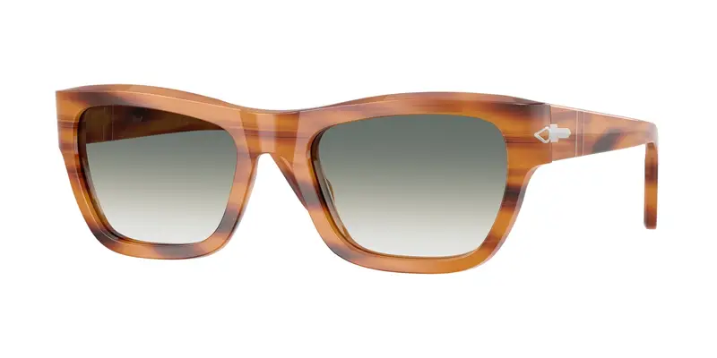 Persol Unisex PO0091S  960/3A Occhiali da sole Acetato Tartaruga Verde Farfalla Normale Sfumato
