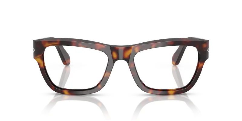 Persol Unisex PO0091V 24 Montature da vista Acetato Tartaruga Trasparente Pillow Normale miniatura 2