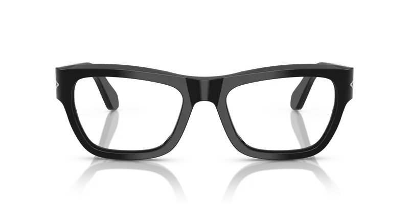 Persol Unisex PO0091V 95 Montature da vista Acetato Nero Trasparente Pillow Normale miniatura 2