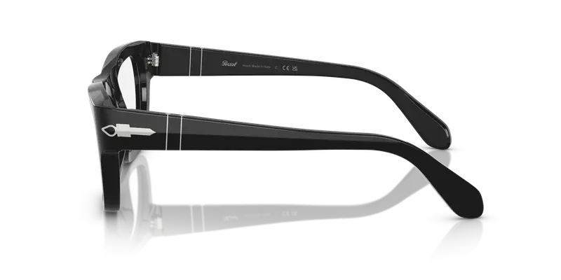 Persol Unisex PO0091V 95 Montature da vista Acetato Nero Trasparente Pillow Normale miniatura 3