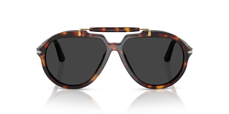 Persol Unisex PO0202S 24/48 Occhiali da sole Acetato Tartaruga Grigio Squadrata Polarizzata miniatura 2
