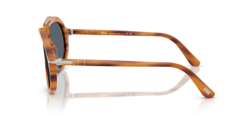 Persol Unisex PO0202S 960/R5 Occhiali da sole Acetato Tartaruga Blu Squadrata Normale miniatura 3