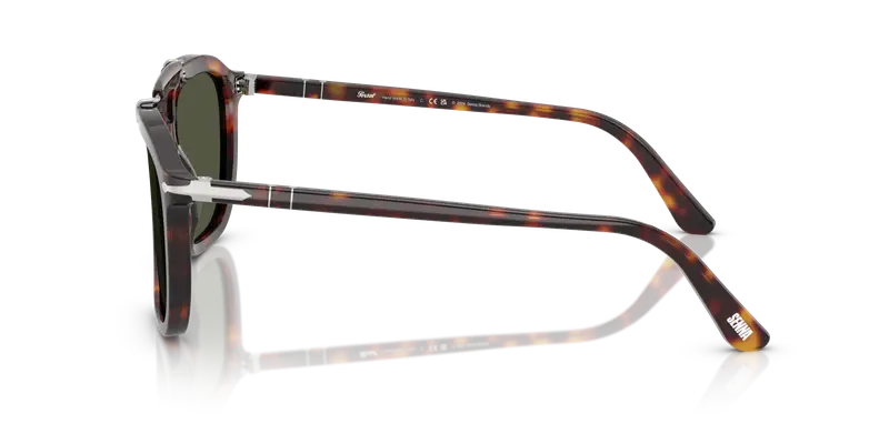 Persol Unisex PO0203S 24/31 Occhiali da sole Acetato Tartaruga Verde Squadrata Normale miniatura 3