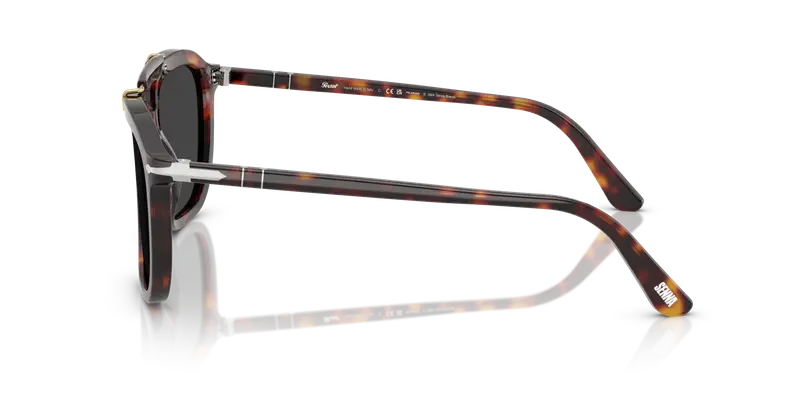 Persol Unisex PO0203S 24/48 Occhiali da sole Acetato Tartaruga Grigio Squadrata Polarizzata miniatura 3