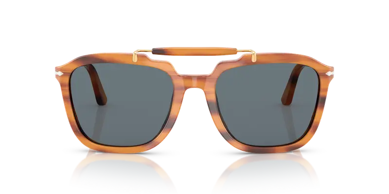 Persol Unisex PO0203S 960/R5 Occhiali da sole Acetato Tartaruga Blu Squadrata Normale miniatura 2