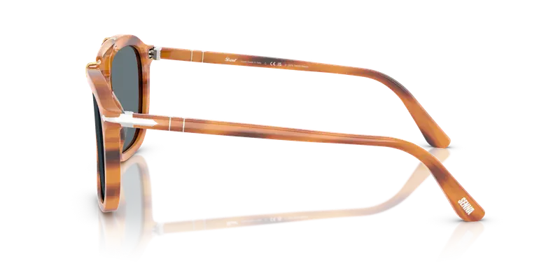 Persol Unisex PO0203S 960/R5 Occhiali da sole Acetato Tartaruga Blu Squadrata Normale miniatura 3