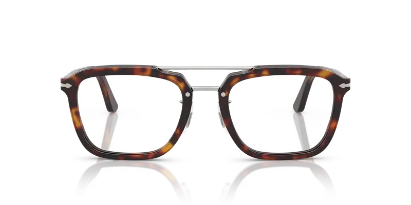 Persol Unisex PO0204V 24 Montature da vista Acetato Tartaruga Trasparente Squadrata Normale miniatura 2