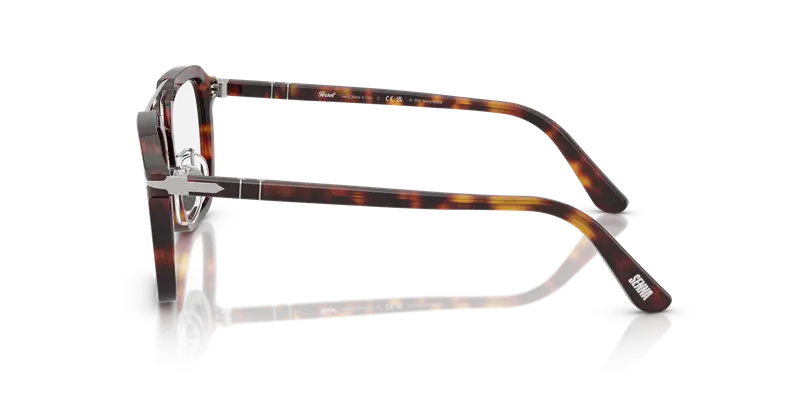 Persol Unisex PO0204V 24 Montature da vista Acetato Tartaruga Trasparente Squadrata Normale miniatura 3