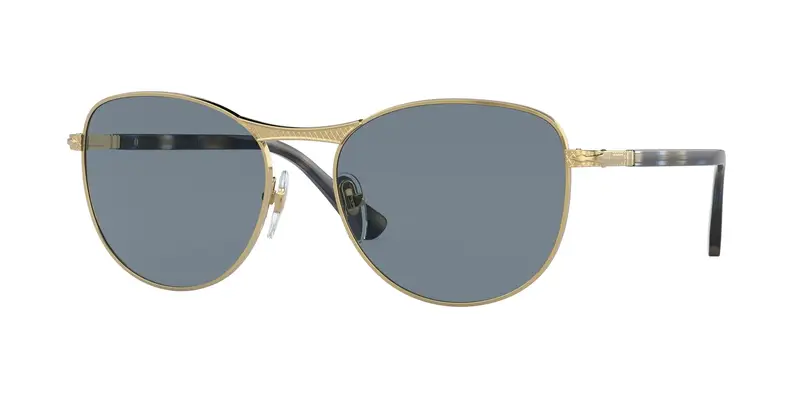 Persol Unisex PO1002S 515/56 Occhiali da sole Metallo Oro Blu Pantos Anti-luce blu