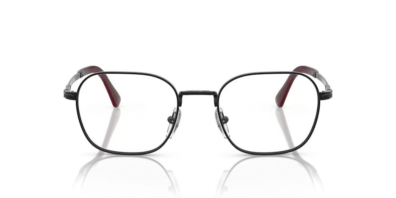 Persol Unisex PO1010V 1078 Montature da vista Metallo Nero Trasparente Pillow Normale miniatura 2