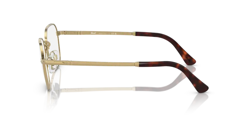 Persol Unisex PO1010V 515 Montature da vista Metallo Oro Trasparente Pillow Normale miniatura 3