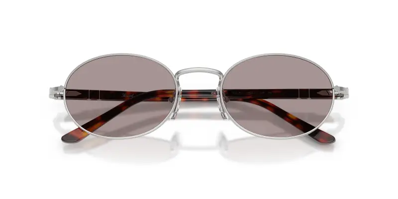 Unisex PO1018S IDA 102153 Occhiali da sole Metallo Argento Viola Rotonda Normale miniatura 2