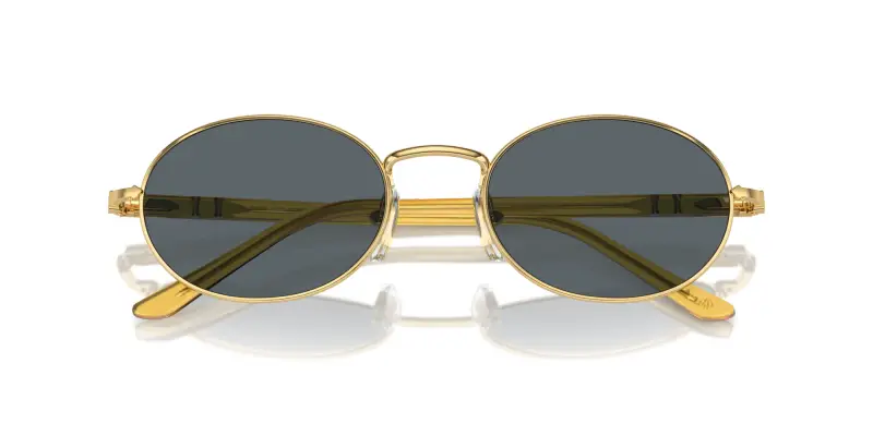 Unisex PO1018S IDA 1129R5 Occhiali da sole Metallo Oro Blu Rotonda Normale miniatura 2